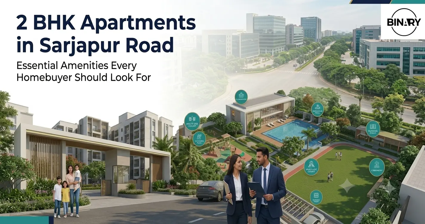 2 BHK apartments in Sarjapur Road with modern amenities and landscaped gardens
